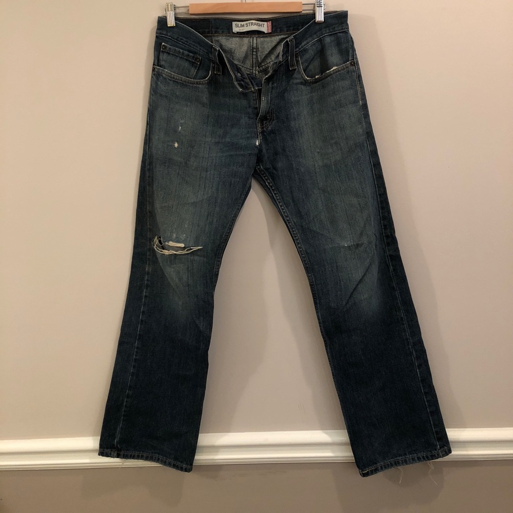 Levi Strauss 514 worn jeans